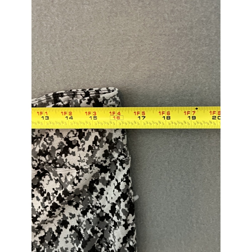 Cuddl Duds Women's Leggings Size L Black Gray White Abstract Stretch Comfort - Picture 3 of 7